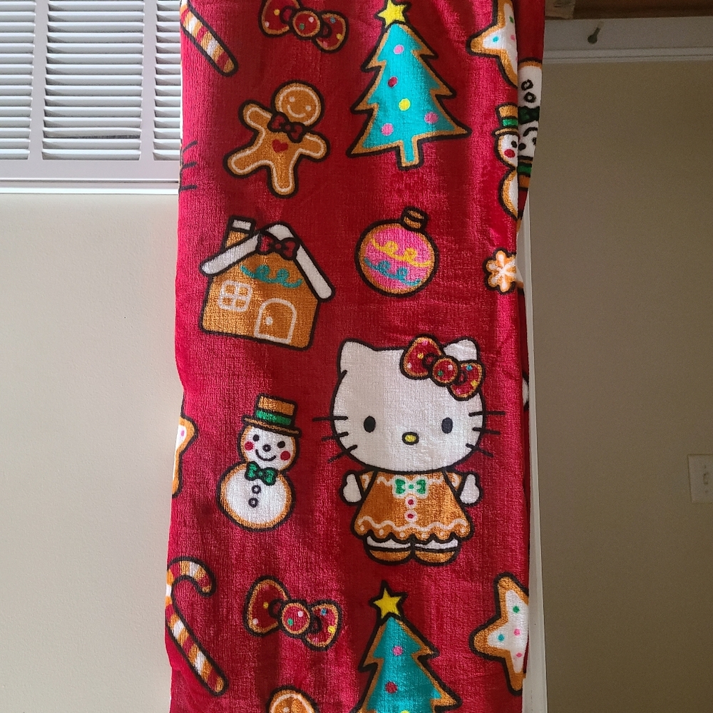 Hello Kitty Red Gingerbread Christmas Blanket 🎄